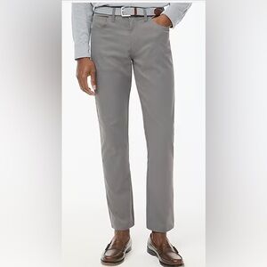 NWT J. Crew straight-fit 5-pocket tech pants, gray, 31x32